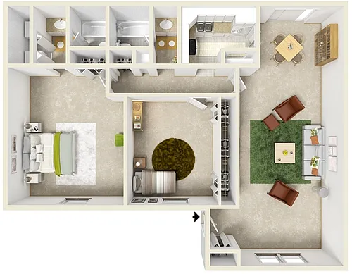 Floor plan Two Bedroom I