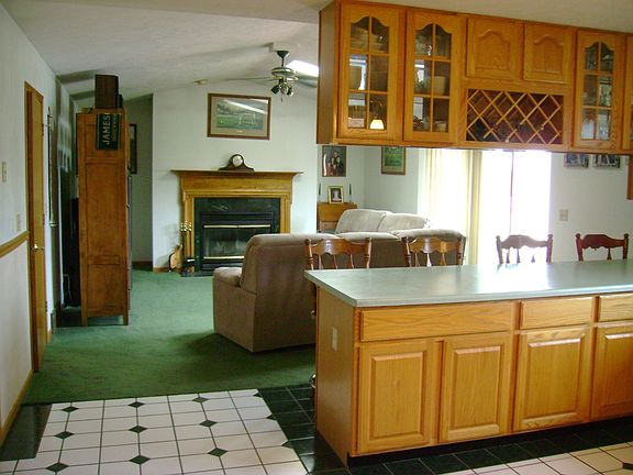 Kitchen looking into family room