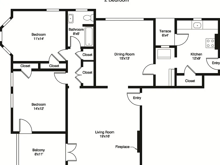 Two Bedroom - Unit 1 Two Bedroom - Unit 1