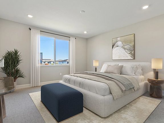 Virtually Staged Primary Bedroom