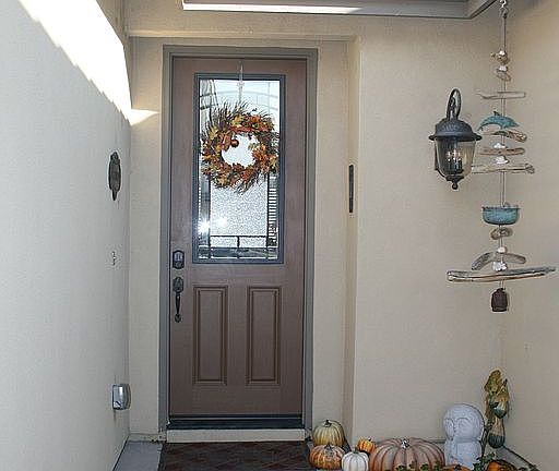 Glass door entry