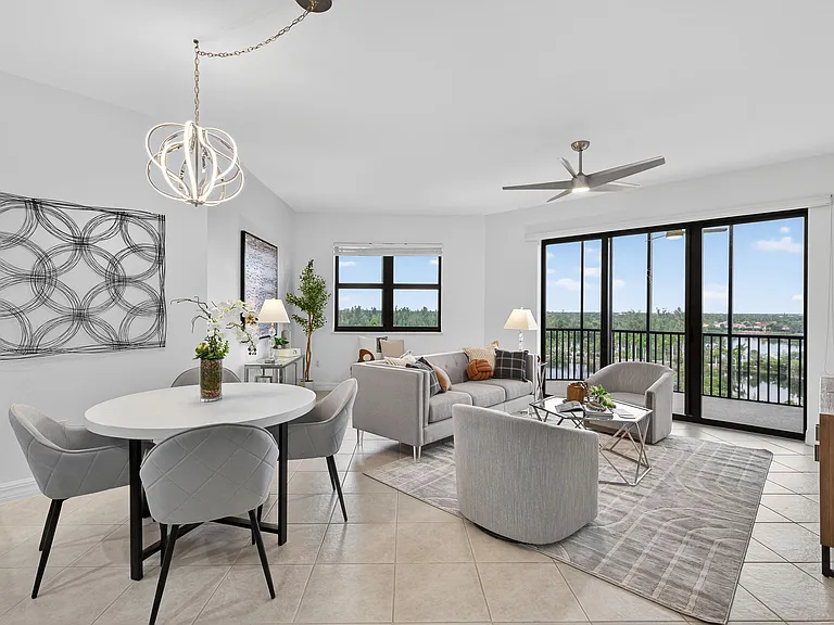 Open concept dining and living room