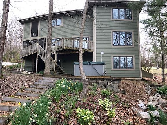 View of the house from the lake. 