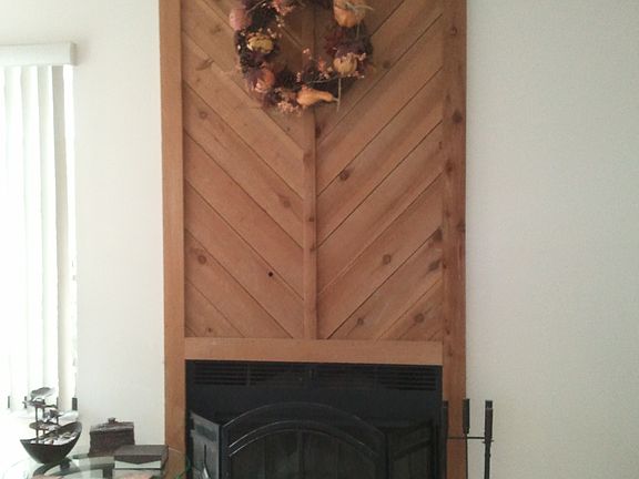 Wood burning fireplace