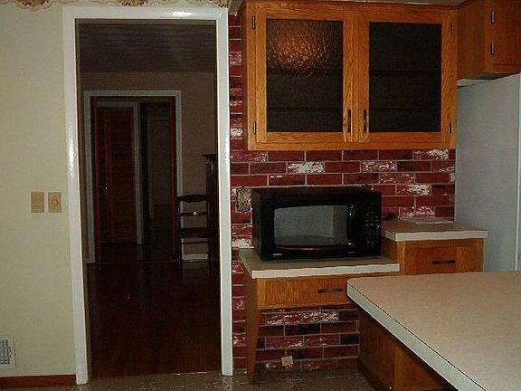 view from kitchen to bedrooms