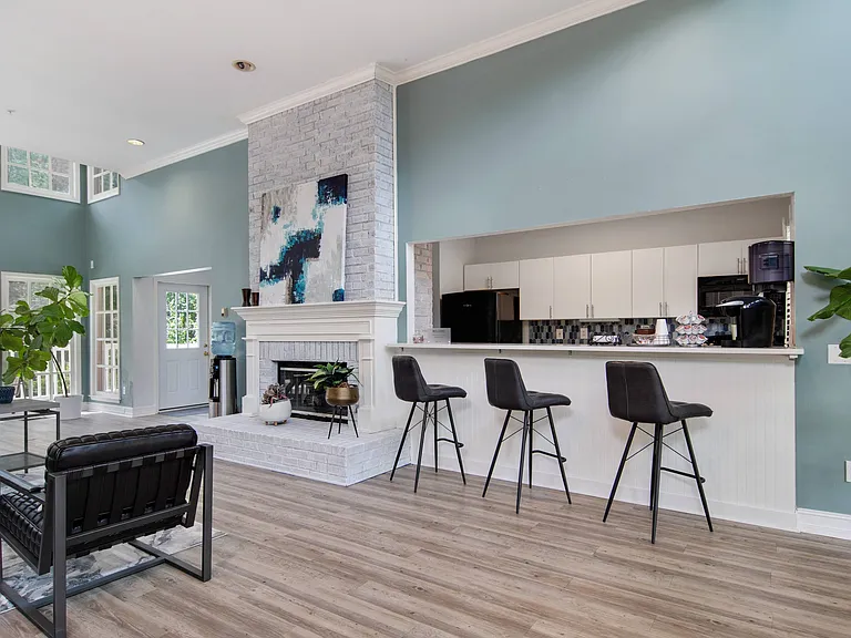 Fireplace and Clubhouse Kitchen