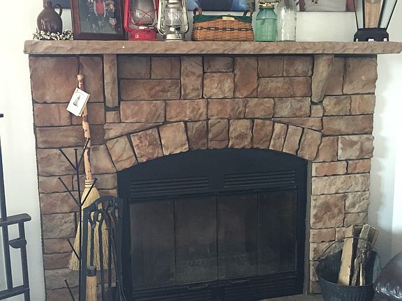 Wood burning fireplace