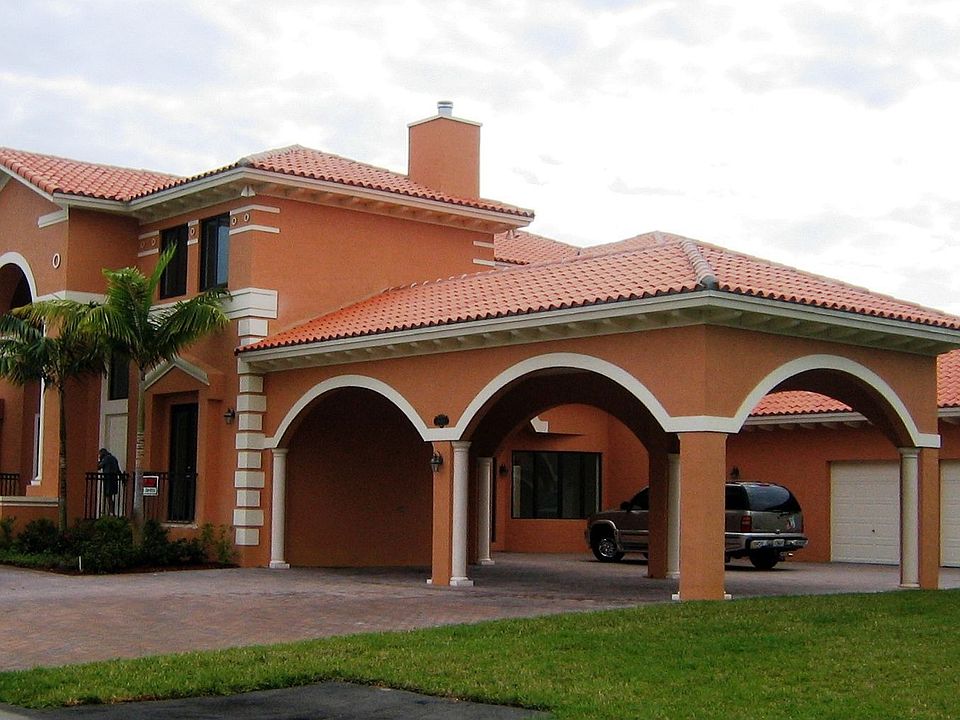 View of home from portico side