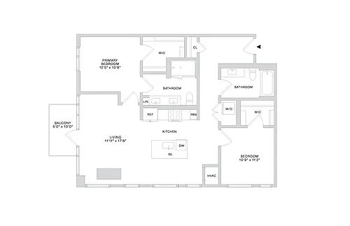 Floor plan C12 2X2