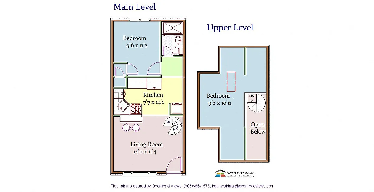 Floor plan 2 Bed 1 Bath