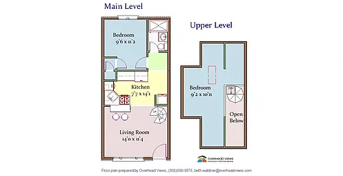 Floor plan 2 Bed 1 Bath