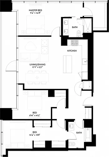 Floor plan 3S-F
