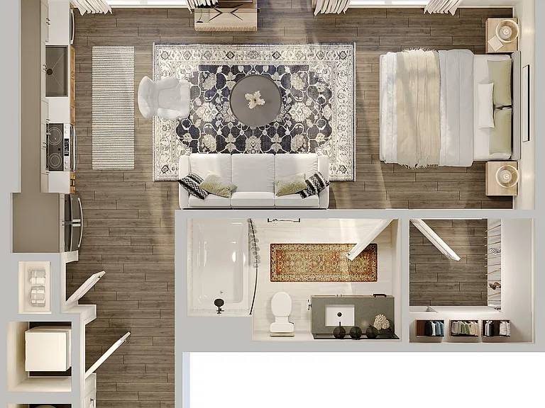 S1.1 | Studio | 607 sf S1.1 | Studio | 607 sf