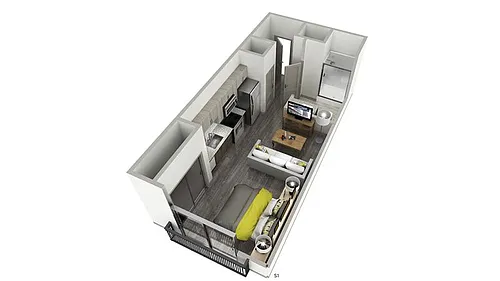 Floor plan The Energized - Inspire Apartments