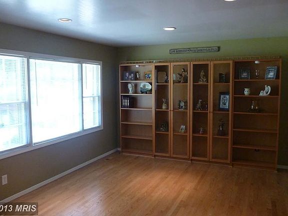 livingroom with built-in display case