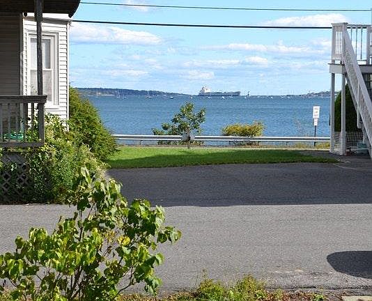 Yard with ocean views.