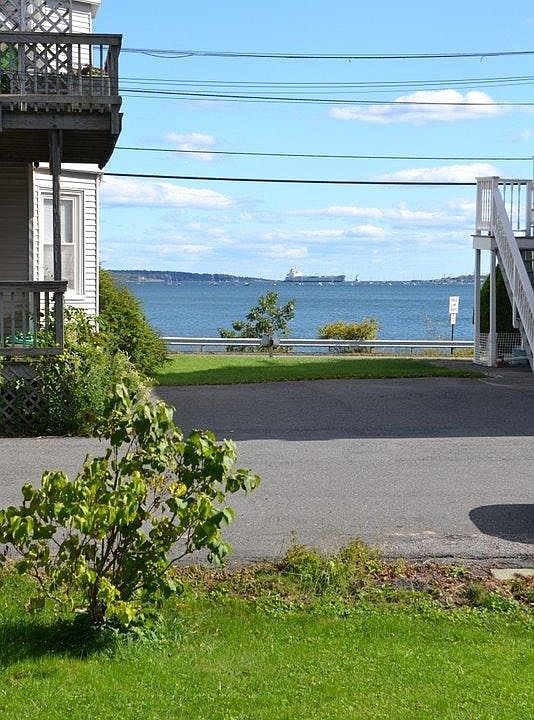Yard with ocean views.
