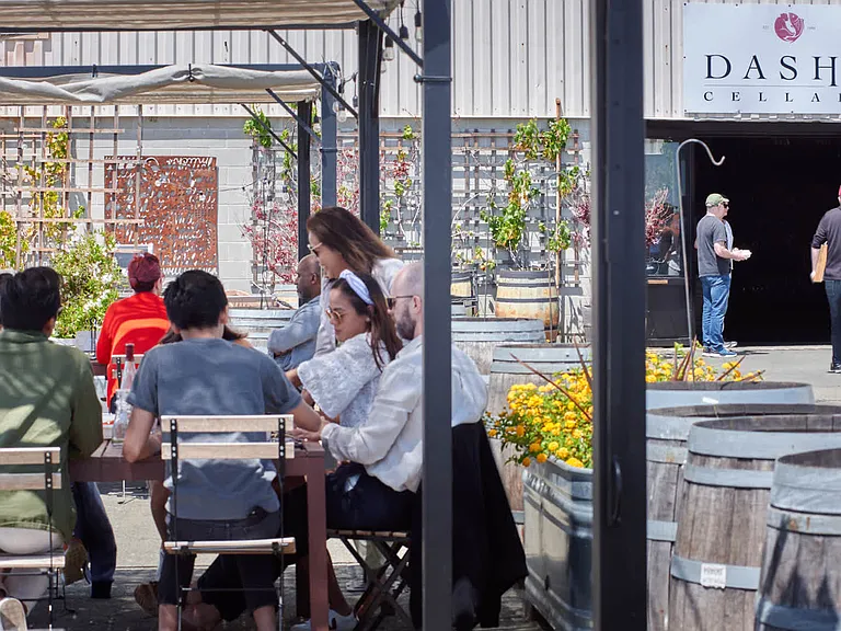 Cheers your neighbors at Dasha Cellars