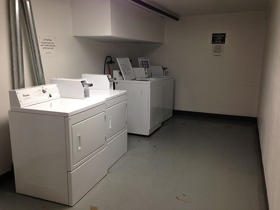 Laundry. New machines being installed July 2024 will allow for more modern payment methods.