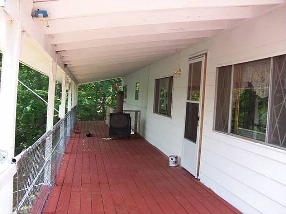 Covered lake side porch