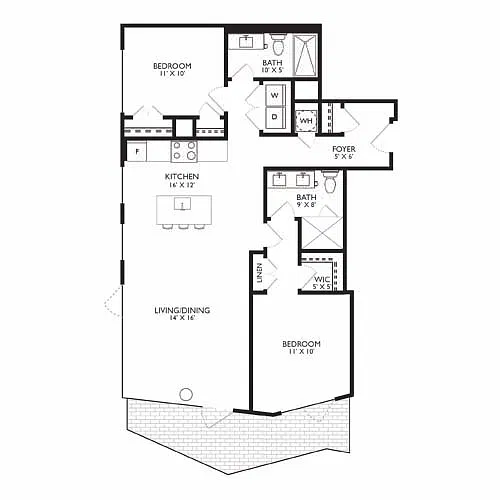Floor plan Ravel 2B20