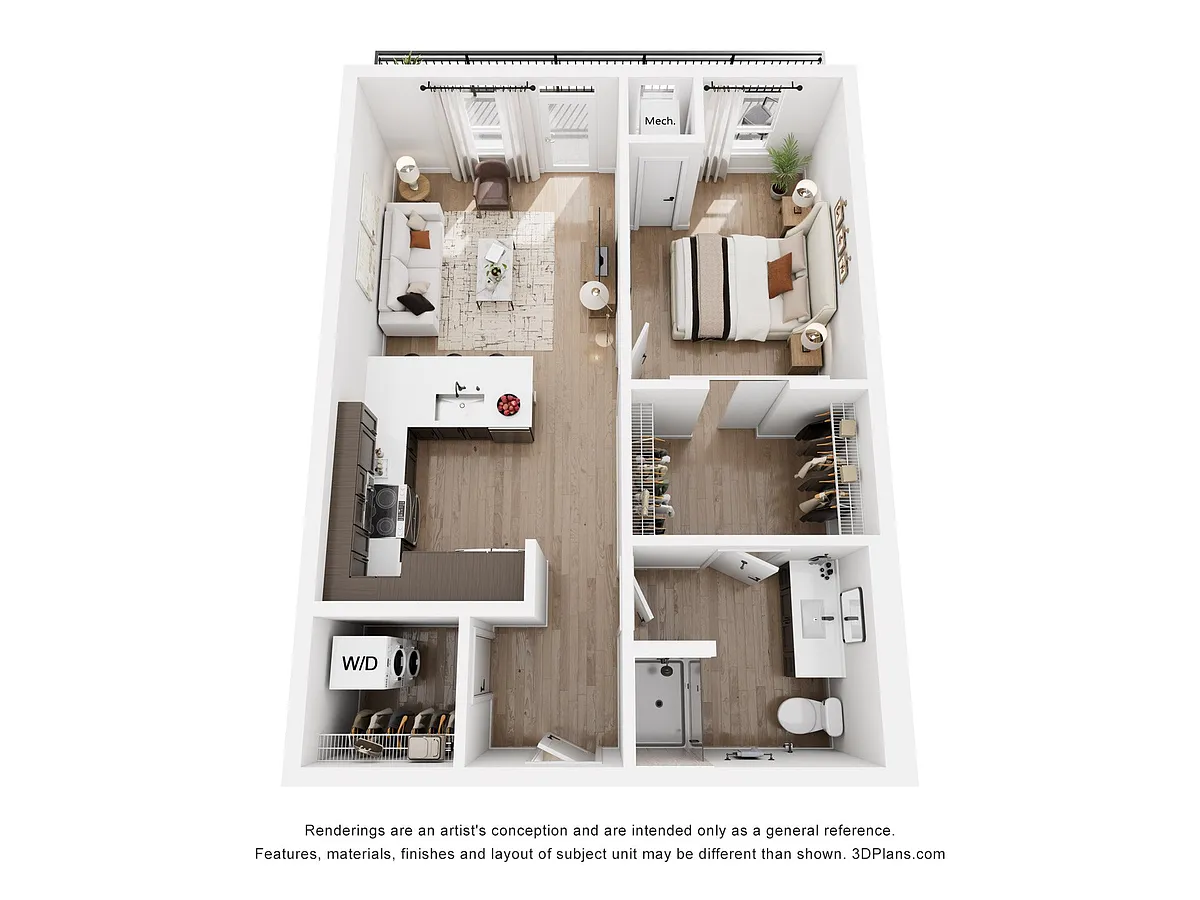 Floor plan 1 Bedroom C1