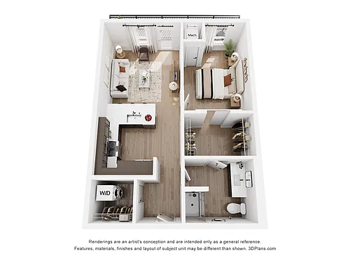 Floor plan 1 Bedroom C1