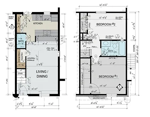 Floor plan 2 Bedroom Town House