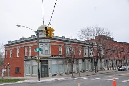 Front of building historic Wiliiam Drug