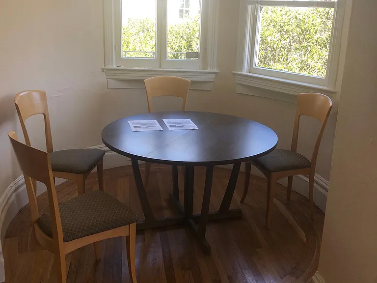 Turret room with table and chairs