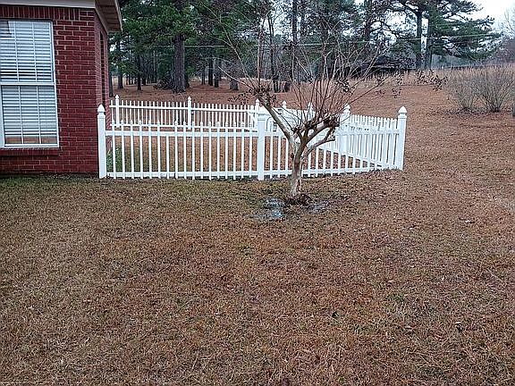 Fenced area from front of home