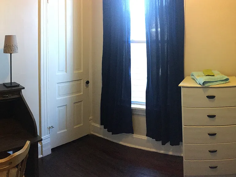 2nd floor east bedroom panorama view. Can fit a double bed in here if desired.