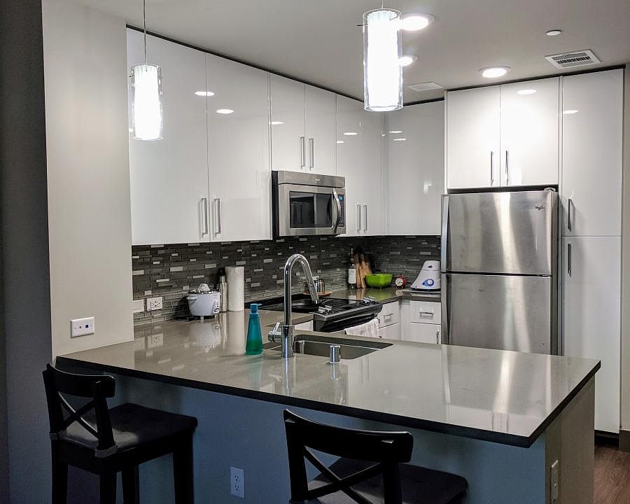 Kitchen, opens into living