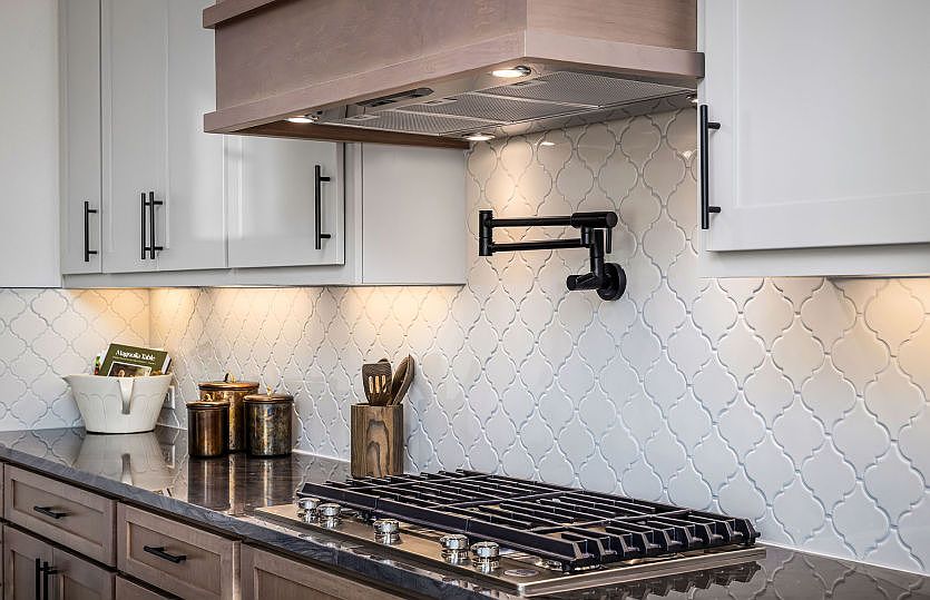 Inviting kitchen with expansive island