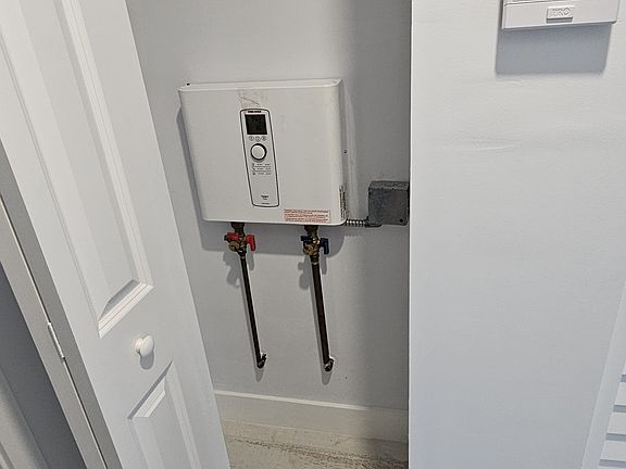No tank water heater.