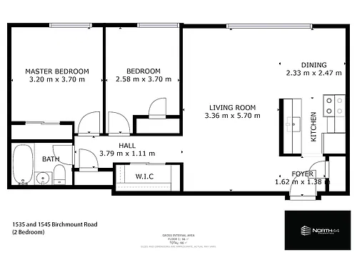 Floor plan 2 Bedroom
