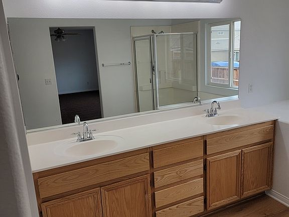 Huge Master twin sink bathroom