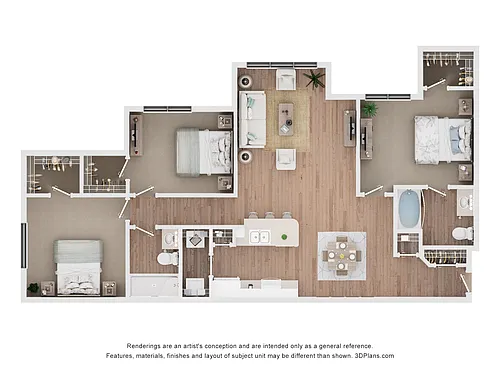 Floor plan Three Bedroom