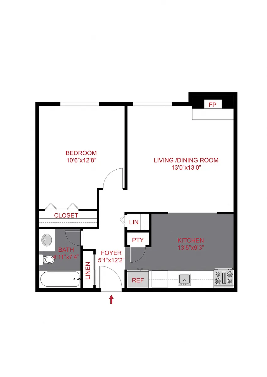 Floor plan Plan A3 - One Bedroom