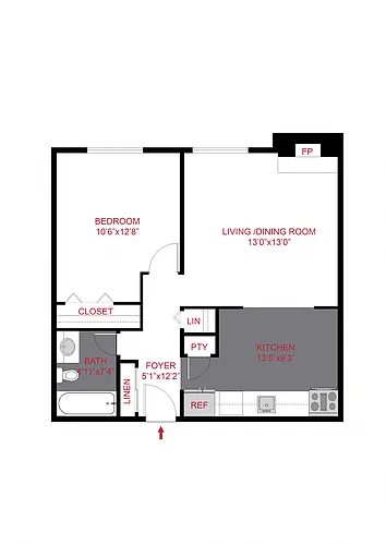 Floor plan Plan A3 - One Bedroom