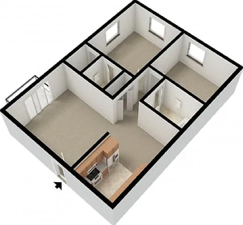 Markwood 2 Bedroom 1.5 Bath 3D Markwood 2 Bedroom 1.5 Bath 3D