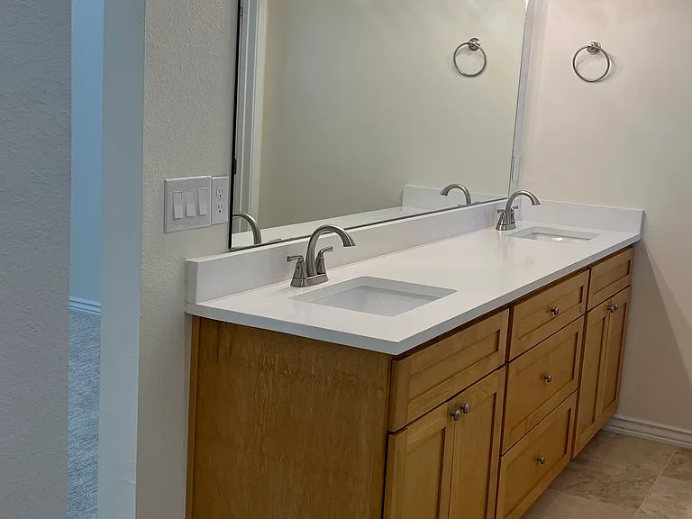 Master bath double vanity