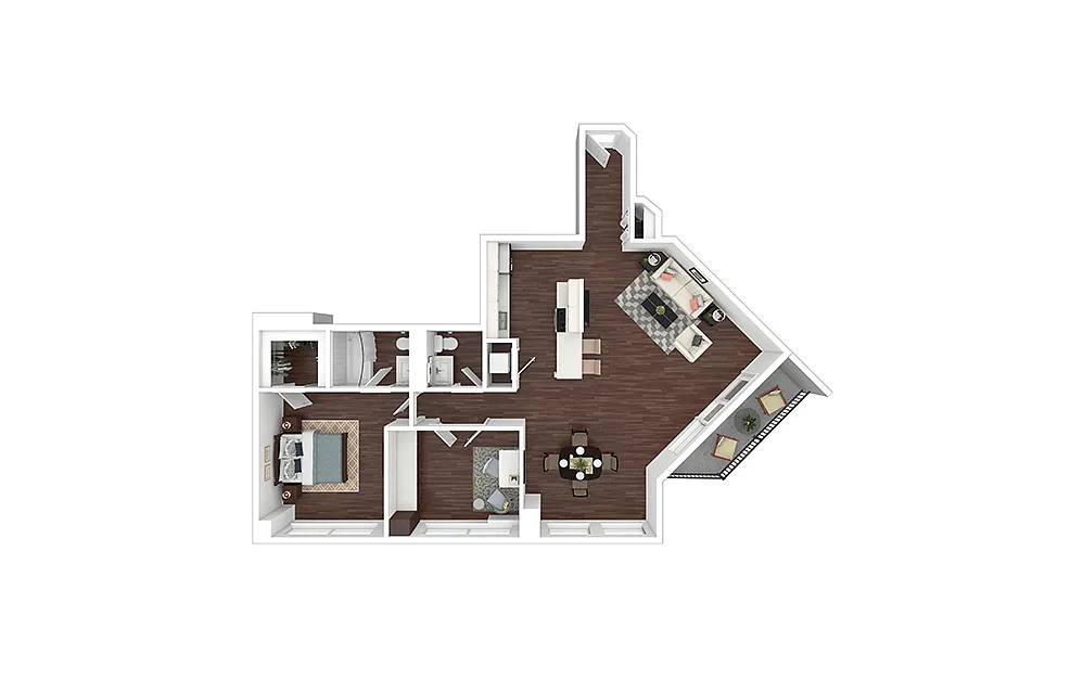 Floor plan B10 - Renovated