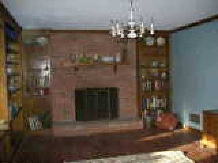 Fireplace in large open