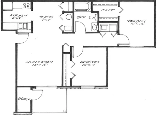 Floor plan 2 Bedroom