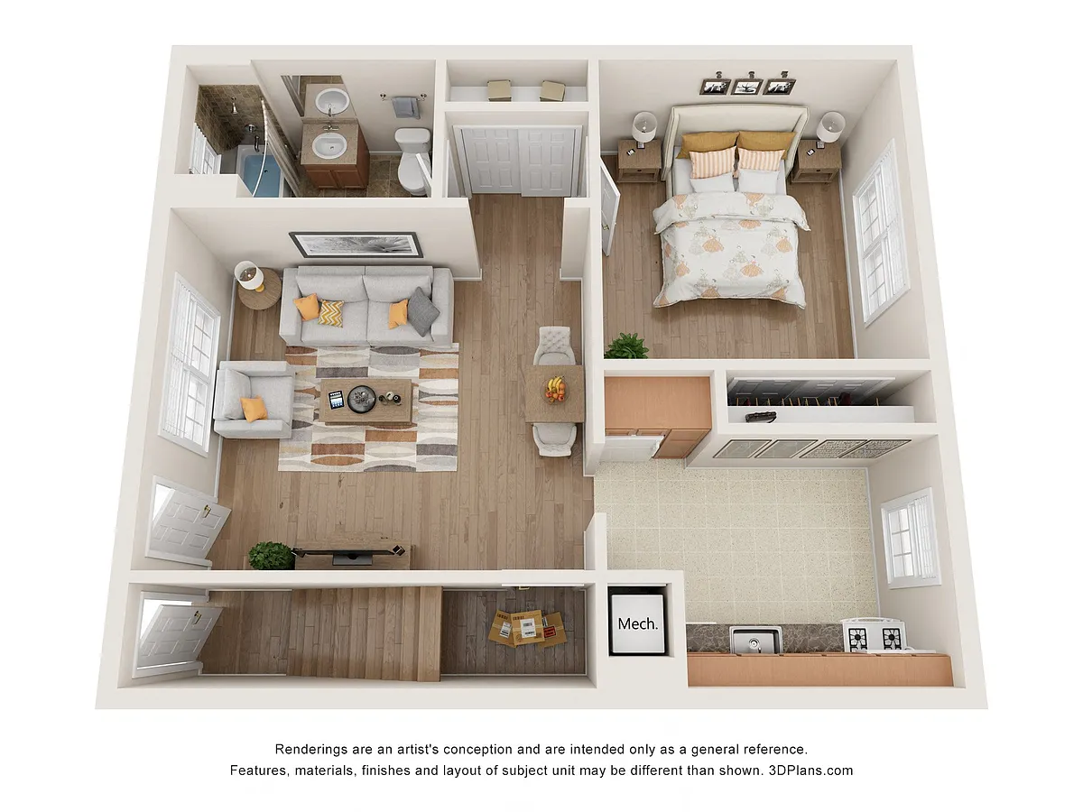 Floor plan 1 BEDROOM DELUXE