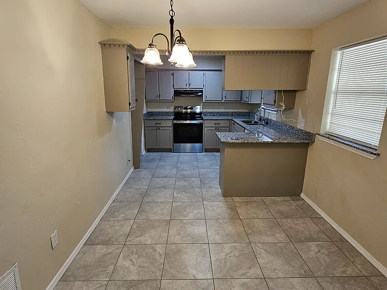Dining room and kitchen