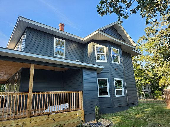 Left side of the house.