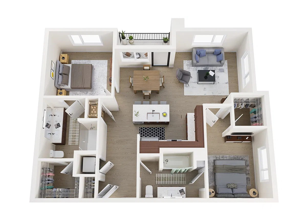 Floor plan 2 Bedroom 2 Bathroom
