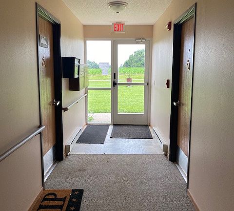 Hallway outside of room